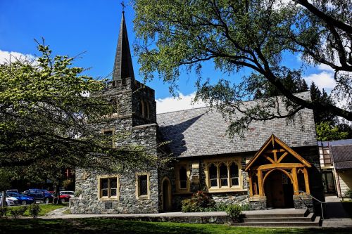Naujoji Zelandija, Queenstown Naujasis Zelandas, Mažas Miestelis, Bažnyčia