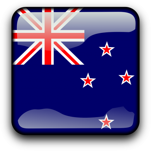 Naujoji Zelandija, Vėliava, Šalis, Tautybė, Kvadratas, Mygtukas, Blizgus, Nemokama Vektorinė Grafika