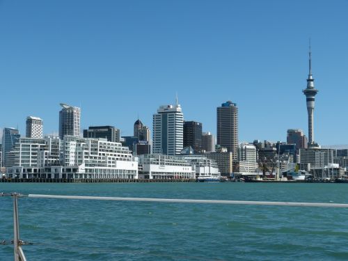 Naujoji Zelandija, Auckland, Panorama, Dangoraižis, Miestas, Architektūra, Namai, Uostas, Jūra, Didelis Miestas, Atostogų Laivas, Boot, Buriuotojas, Skytower, Bokštas