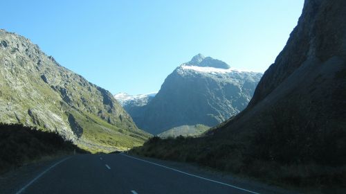 Naujoji Zelandija, Kelias, Kalnai, Slėnis, Vaizdingas, Sniego Dangtelis