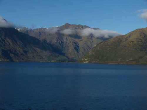 Naujoji Zelandija, Gamta, Kraštovaizdis, Pietų Sala, Ežeras, Kalnas, Debesys, Šventė, Vienišas, Pavasaris