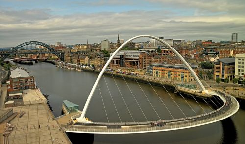 Newcastle, Tynesidas, Gateshead, Tyne, Upė, Tiltai, Tyne Tiltas, Vaizdingas, Sūpynės Tiltas, Inžinerija, Prieplauka, Hdr