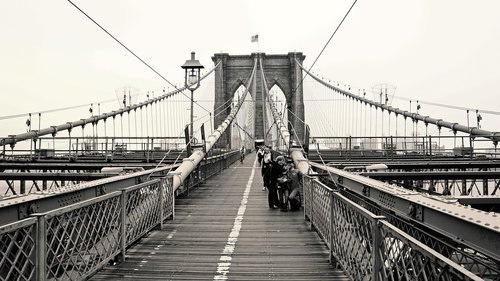 Niujorkas,  Bruklino Tiltas,  Tiltas,  Miestas,  Brooklyn,  Architektūra,  Manhattan,  Sw,  Jav,  Kelionė,  Metropolis,  Juoda Ir Balta