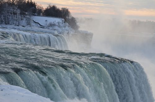 Niagara, Žiema, Sniegas, Sušaldyta, Šaltas, Krioklys, Pritraukimas, Ledinis, Niagaros Krioklys, Žinomas