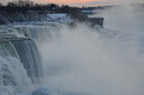 Niagara, Žiema, Sniegas, Krioklys, Sušaldyta, Niagaros Krioklys