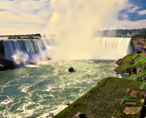 Niagara, Krioklys, Kanada, Ontarijas, Kritimo, Usa, Vanduo, Upė, Riba