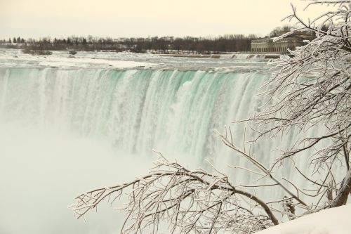 Niagara, Kritimo, Sušaldyta, Niagaros Krioklys, Kanada, Krioklys, Ontarijas, American Falls, Žiema, Ledas, Sniegas, Gamta
