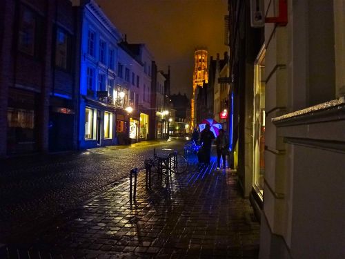 Naktis, Nuotaika, Apšvietimas, Spalva, Kūrybingas, Miestas, Bruges