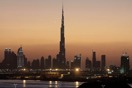 Naktis, Dubai, Saulėlydis, Dangoraižis