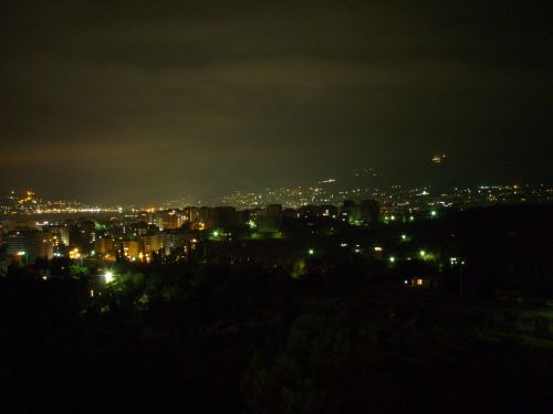 Naktis, Miestas, Žibintai, Tamsi, Vaizdas, Antalija, Turkija