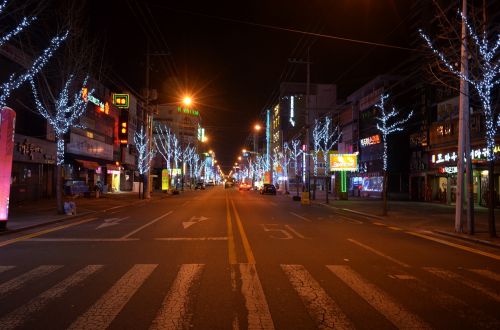 Naktinis Peizažas, Naktinis Gyvenimas, Naktis Korėjoje, Kelias, Naktinis Vaizdas
