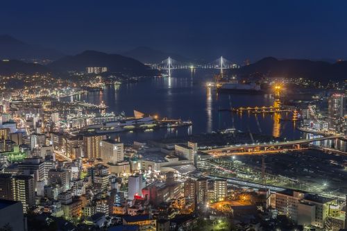 Naktinis Vaizdas, Nagasaki, Japonija, Trys Puikus Naktinis Vaizdas, Trys Pagrindiniai Naktiniai Vaizdai Pasaulyje, Panorama