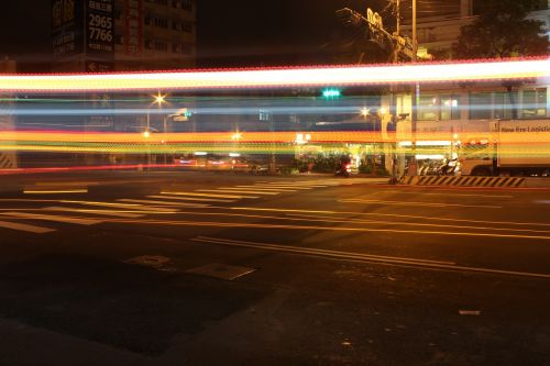 Naktinis Vaizdas, 燈, Gatvė, Automobilių Srautas, Lėtai Greitai Del Carmen