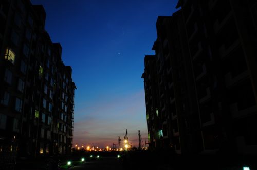 Naktinis Vaizdas, Siluetas, Žvaigždėtas Dangus, Statybvietė, Kinija