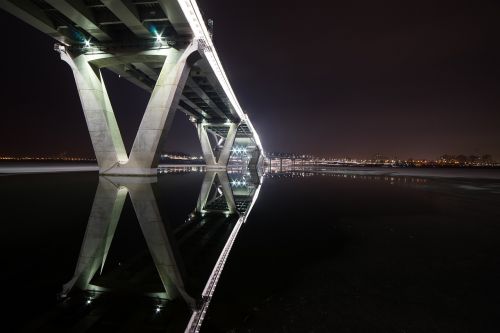 Naktinis Vaizdas, Amso Tiltas, Seulas, Naktinis Tilto Vaizdas