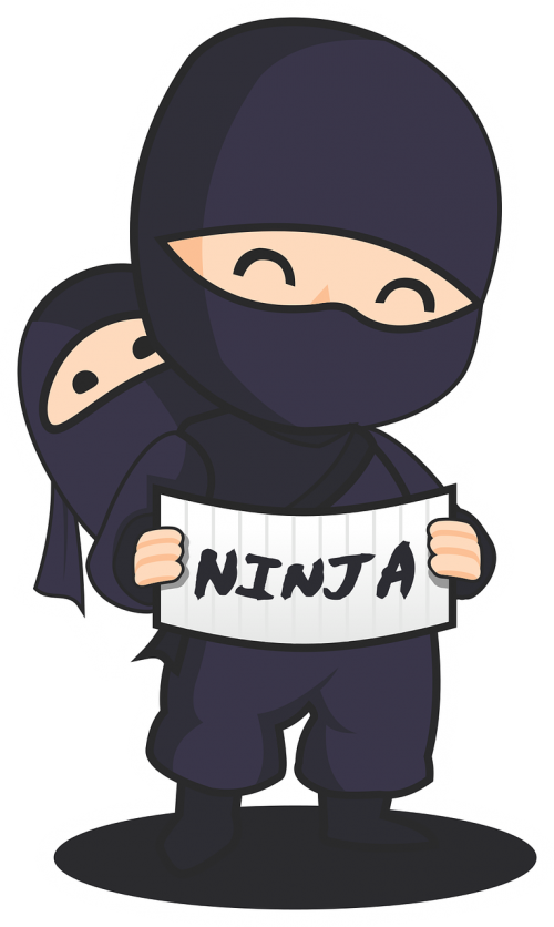 Ninja, Kūdikis, Tėvas, Animacinis Filmas, Japonija, Charakteris, Saunus, Nemokama Vektorinė Grafika