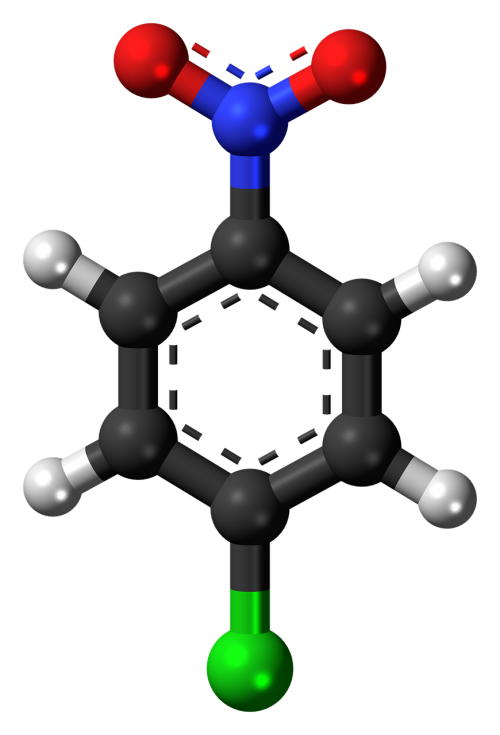 Nitrochlorobenzenas,  Chemija,  Atomai,  Modelis,  Bondings,  Tyrimai,  Junginys,  Aromatiniai