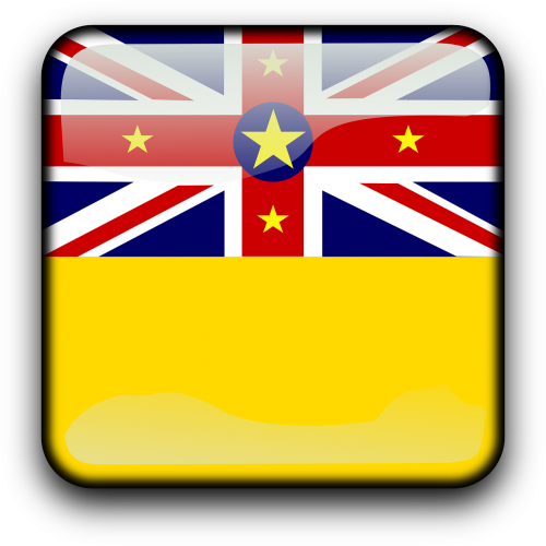 Niue, Vėliava, Šalis, Tautybė, Kvadratas, Mygtukas, Blizgus, Nemokama Vektorinė Grafika