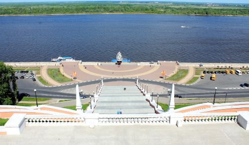 Nizhniy Novgorod, Krantinė, Krantinė Nižnij Rajone, Gražus Vaizdas, Kopėčios