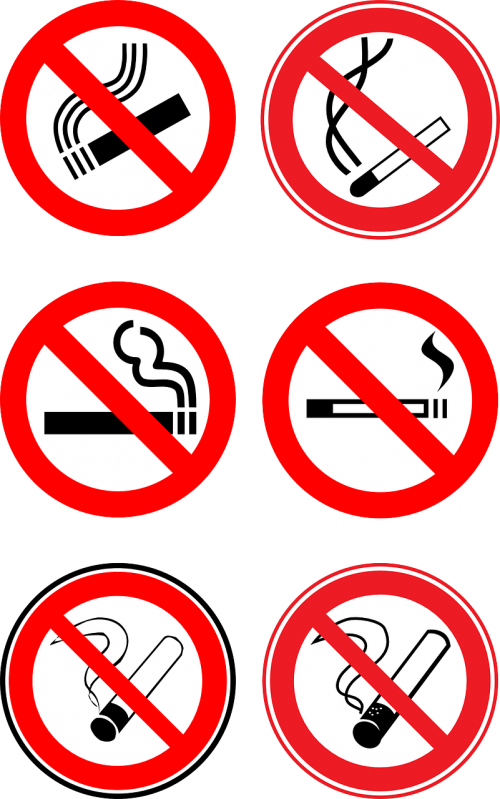 Nerūkantis, Draudžiami Ženklai, Draudimo Ženklai, Uždrausta, Ženklai, Draudžiama, Draudžiama, Rūkymas, Cigarečių, Tabakas, Dūmai, Rūkytojas, Nerūkantis, Nerūkoma, Nemokama Vektorinė Grafika