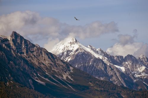 Nordkette Kalnų Slėnis, Austria, Tirol, Sniego Uždanga, Kraštovaizdis, Alpių, Tvirtas, Dangus Ir Debesis