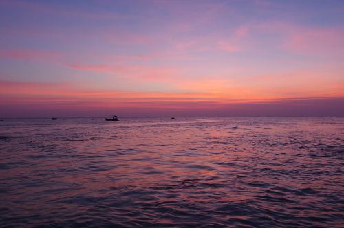 Šiaurės Jūra, Weizhou Sala, Saulėlydis, Paplūdimio Vakaras