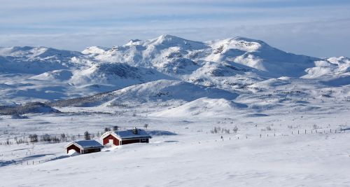 Norvegija, Žiema, Sniegas, Kraštovaizdis, Kalnai, Natūralus