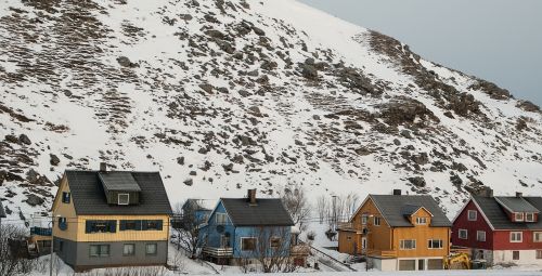 Norvegija, Laplandas, Mediniai Namai, Fjordas, Šiaurinis Gaubtas