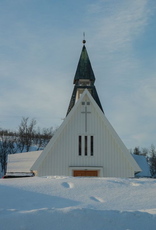 Norvegija, Laplandas, Bažnyčia, Varpinė