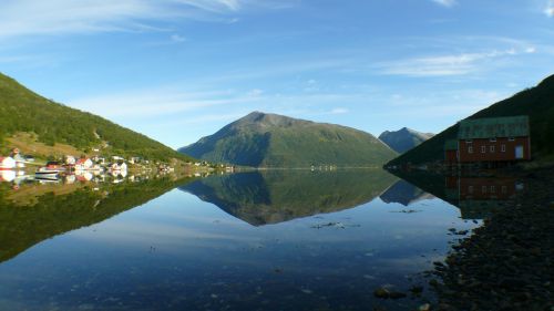 Norvegija, Fjordas, Vanduo, Veidrodis, Gamta