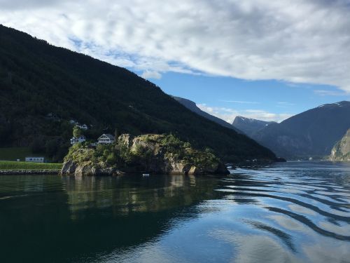 Norvegija, Fjordas Iš Liepsnos, Sala, Vandens Kelias, Fjordas, Kalnas, Skandinavija