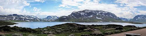 Norvegija,  Panorama,  Kraštovaizdis,  Haukeli,  Pobūdį,  Peržiūrėti,  Vasara,  Ežeras