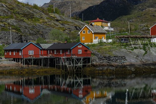 Norvegija,  Lofoten,  Norvegijos,  Vandens,  Kalnai,  Skandinavija,  Gamta