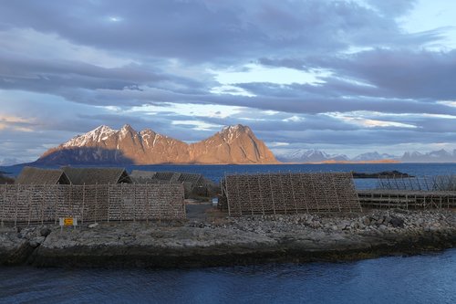 Norvegija,  Hurtigruten,  Debesys,  Struktūra,  Sala,  Kalnai