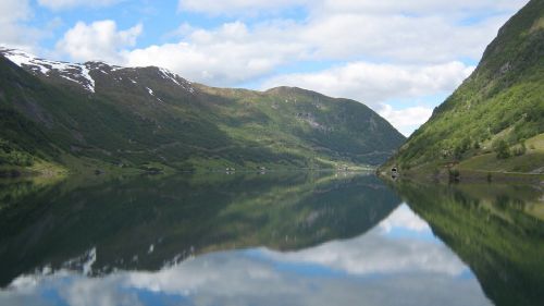 Norvegija, Fjordas, Veidrodinis Ežeras, Atspindys, Kraštovaizdis, Kalnai