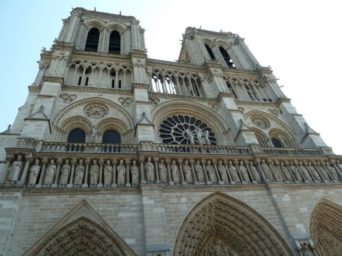 Notre Dame, Katedra, Paris, Fasadas, Bažnyčia, Garbinimo Namai