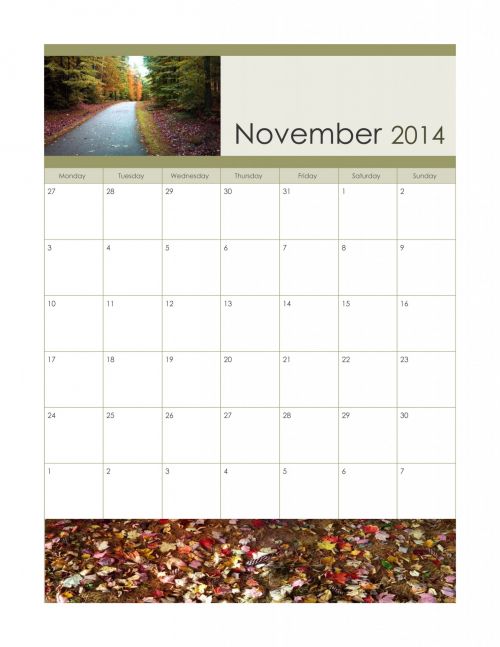 Kalendorius,  Lapkritis,  2014,  Padėka,  Lapai,  Ruduo,  Kritimas,  2014 M. Lapkričio Mėn. Kalendorius