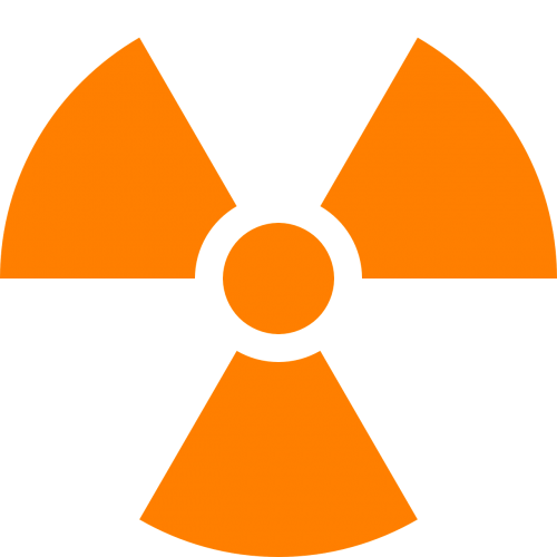 Branduolinė, Įspėjimas, Simbolis, Oranžinė, Radiacija, Energija, Pavojus, Radioaktyvus, Atominė, Galia, Nemokama Vektorinė Grafika