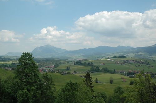Obermaiselstein, Alpių Laukinės Gamtos Parkas, Vaizdas, Kalnai, Panorama, Allgäu, Kraštovaizdis, Alpių, Perspektyva