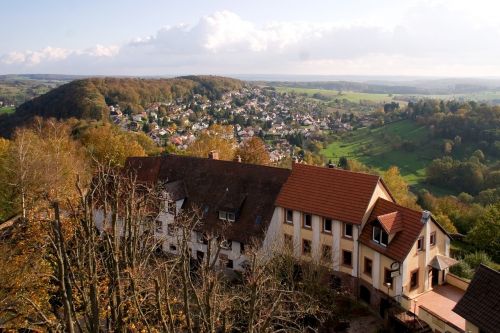 Odenwald, Panorama, Rudens Dilsbergas, Kraštovaizdis, Vaizdas, Dangus