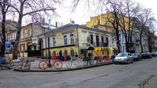 Odessa, Gatvė, Mašinos, Tvora, Dviračiai