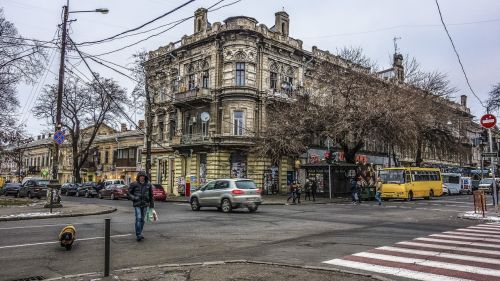 Odesos Gatvė, Kryžkelės, Pėsčiųjų, Mašinos, Žmonės, Sustabdyti