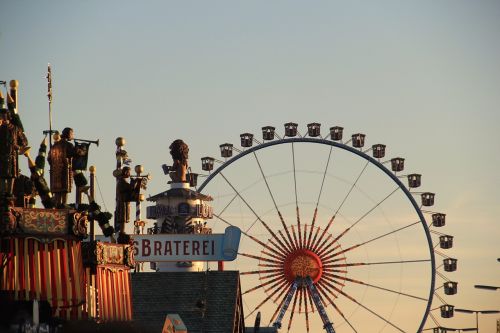 Oktoberfest, Munich, Ferris Ratas, Liaudies Šventė, Metų Rinka, Šviesus, Blynai, Važiuoti
