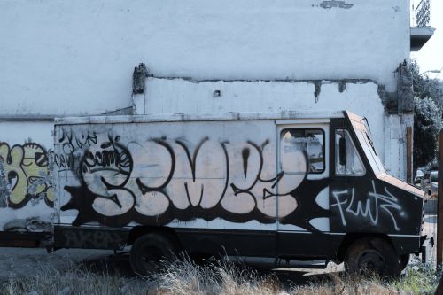 Senas, Sunkvežimis, Grafiti, Miesto Menas