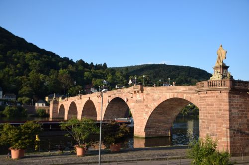 Senas Tiltas, Heidelbergas, Neckar, Upė, Vokietija, Turistinis, Riverside, Istorinis, Istorinis, Tiltas