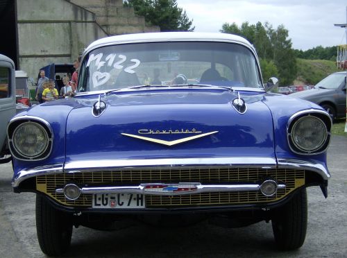 Senas Automobilis, Mėlynas Automobilis, Automatinis, Mėlynas, Retro