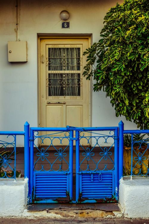 Senas Namas, Durys, Kiemas, Vartai, Įėjimas, Vintage, Architektūra, Paralimni, Kipras