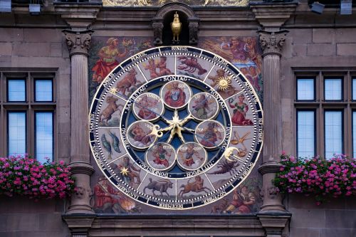 Senoji Miesto Rotušė, Heilbronn, Baden Württemberg, Vokietija, Astronominis Laikrodis, Lankytinos Vietos, Laikrodis