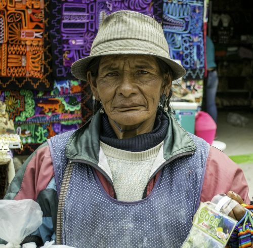 Sena Moteris, Gatvės Prekeivis, Puošmenos, Koka, Peru, Moteris