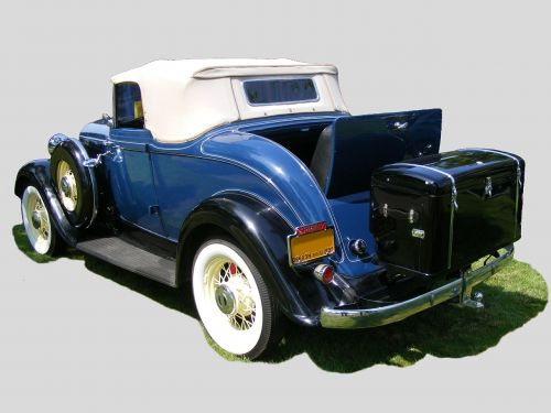 Oldtimer, Plymouth, Kabrioletas, 1933, Kabrioletas, Vintage, Garsinė Sėdynė, Whitewall Padangos, Nuimamas Bagažas, Bagažinė, Automobilis, Restauravimas, Atkurta
